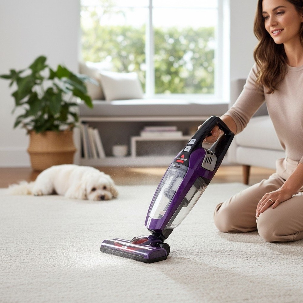 Bissell Pet Hair Eraser Hand Vac OS Purple Like New Cordless 2390A